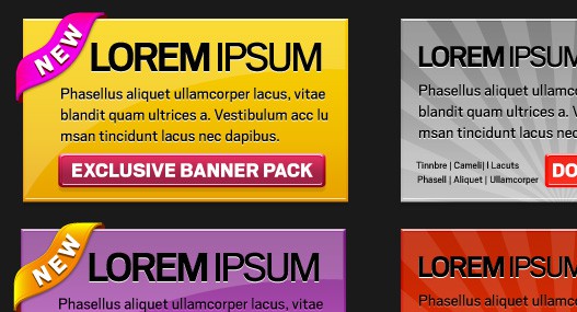 Ribbons and banner graphics