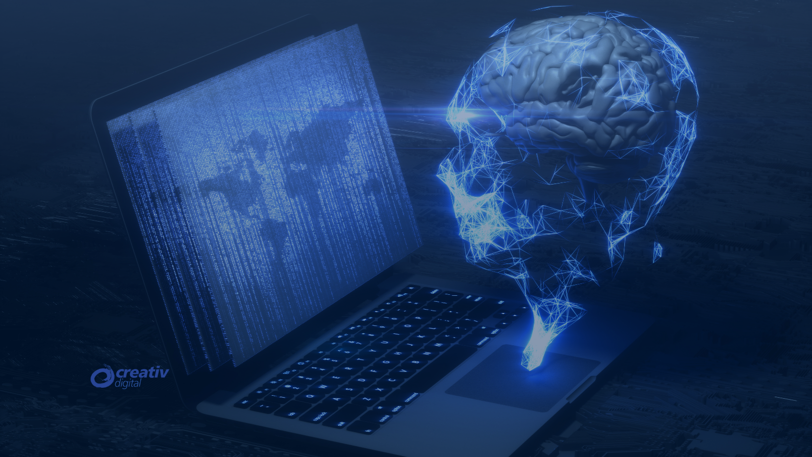 AI facing Laptop